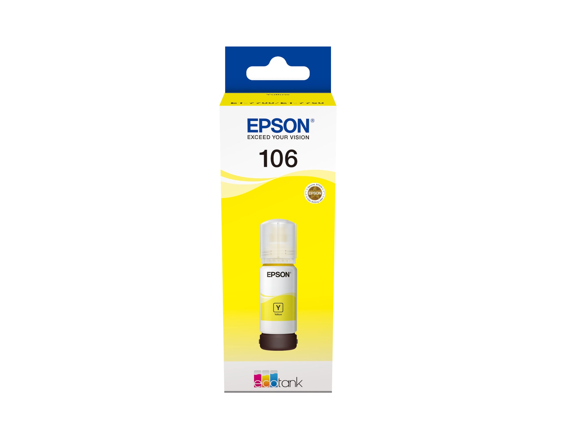 Epson 106 Gelb Tintenpatrone (Original) – 70 ml – für EcoTank ET‑7700/ET‑7750 – C13T00R440