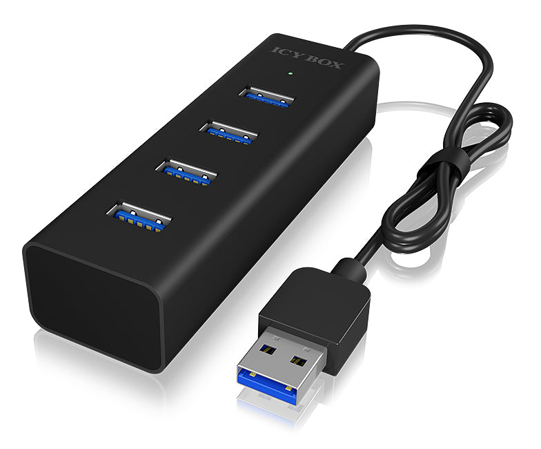 ICY BOX IB-HUB1409-U3 USB-Hub – 4× USB-A, für Windows/Mac/Linux