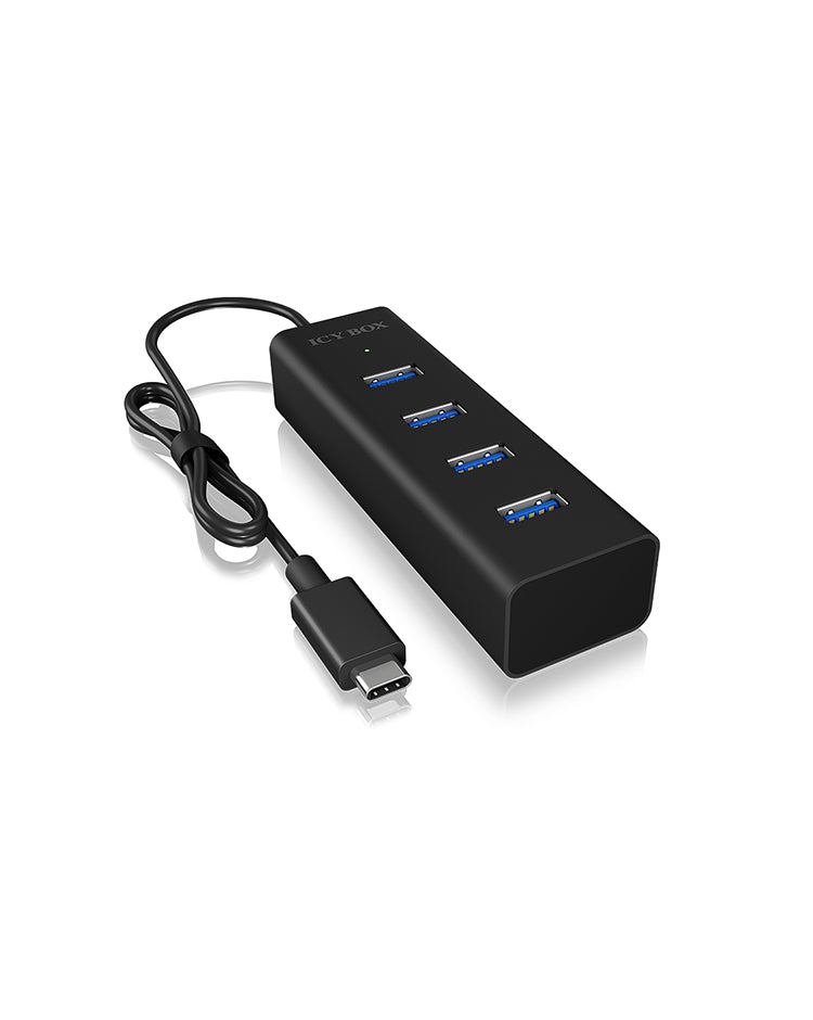 ICY BOX IB-HUB1409-C3 USB-Hub – USB-C, 4× USB-A, für Windows/Mac/Linux
