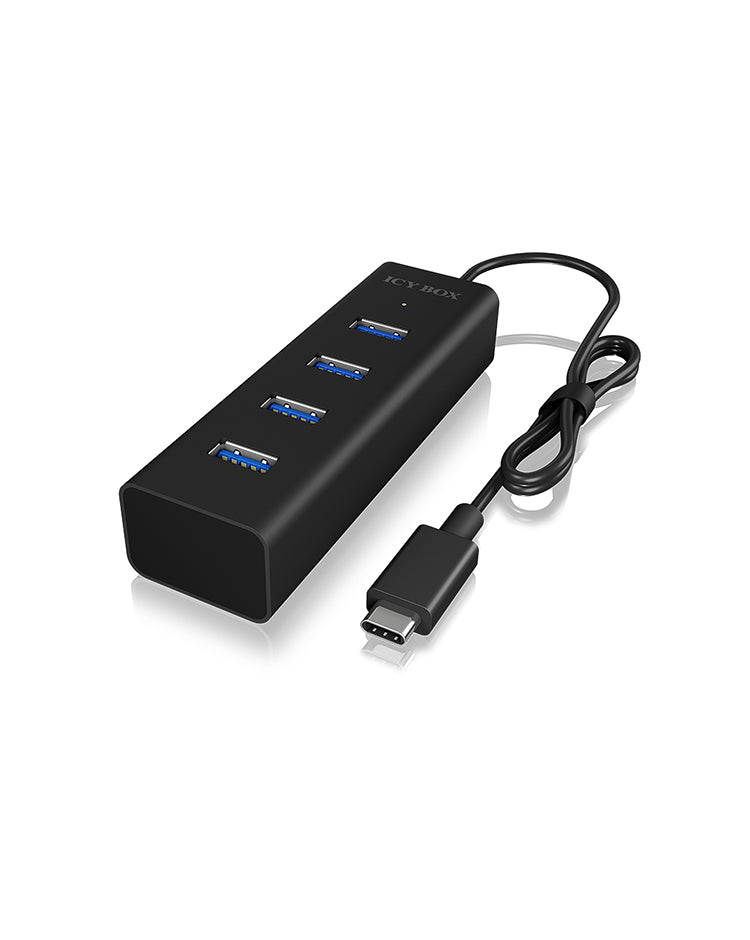 ICY BOX IB-HUB1409-C3 USB-Hub – USB-C, 4× USB-A, für Windows/Mac/Linux