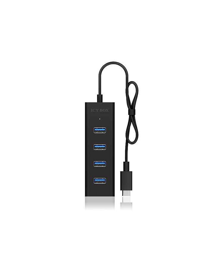 ICY BOX IB-HUB1409-C3 USB-Hub – USB-C, 4× USB-A, für Windows/Mac/Linux