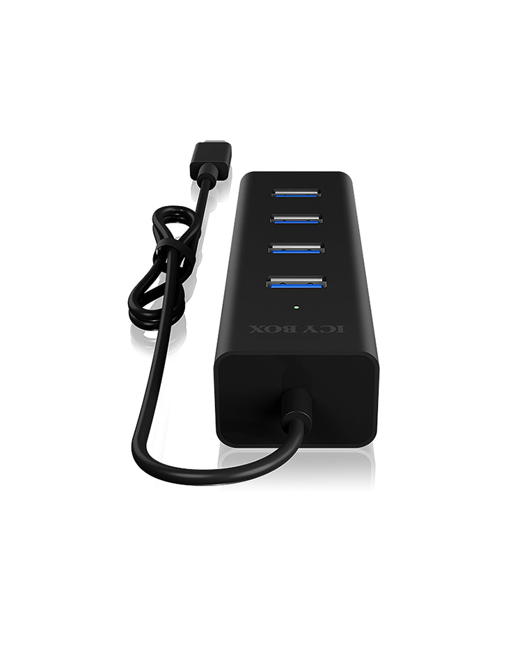 ICY BOX IB-HUB1409-C3 USB-Hub – USB-C, 4× USB-A, für Windows/Mac/Linux