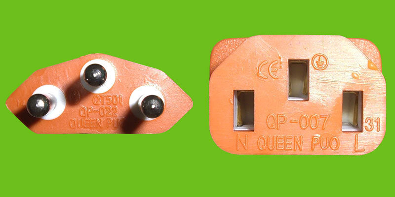 Diggelmann Netzkabel – T12–IEC C13, 3 m, 250 V/10 A, Orange