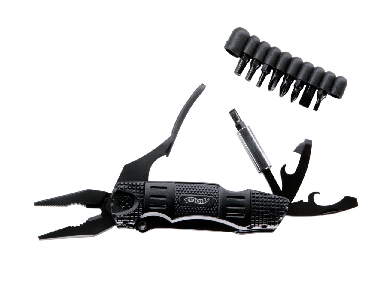 Walther MTK Multitool – Klingenlänge 81 mm, 227 g – 18-teilig – für Reisen, Wandern & Camping