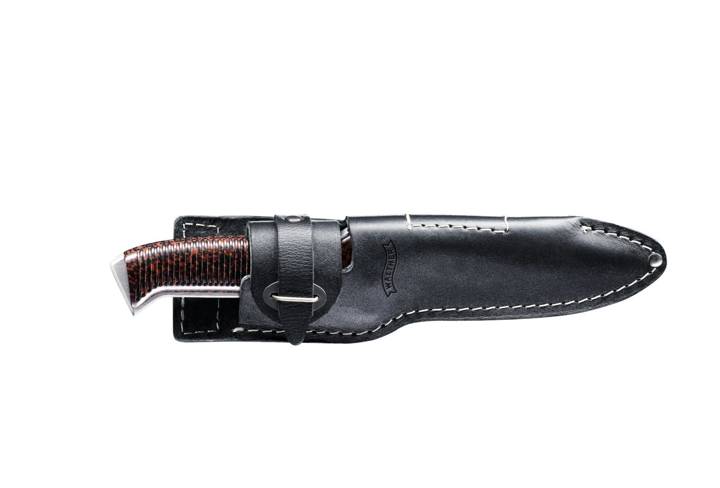 Walther P38 – Outdoormesser 135 mm, inklusive Messerscheide, braun