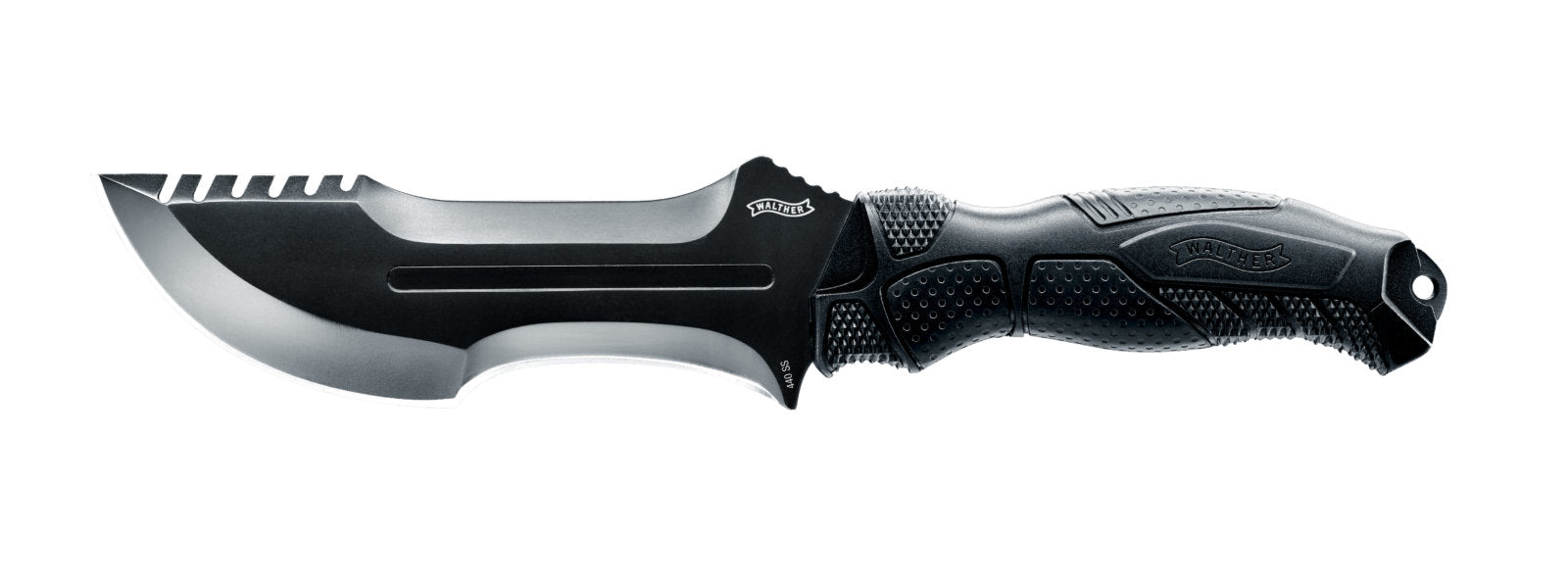 Walther OSK I – Outdoormesser 147 mm, beschichteter 440er Stahl, inkl. Scheide, schwarz