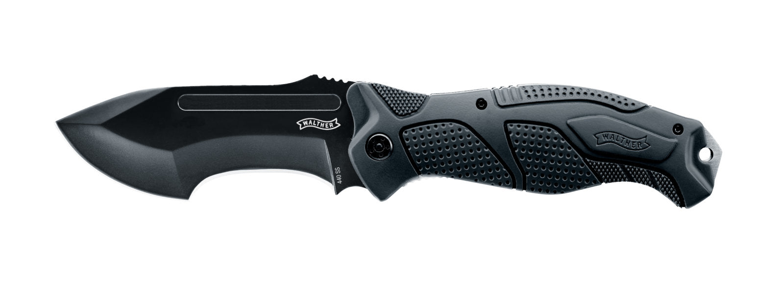 Walther Survival Messer OSK II – Klappmesser 105 mm, Liner-Lock, Schwarz