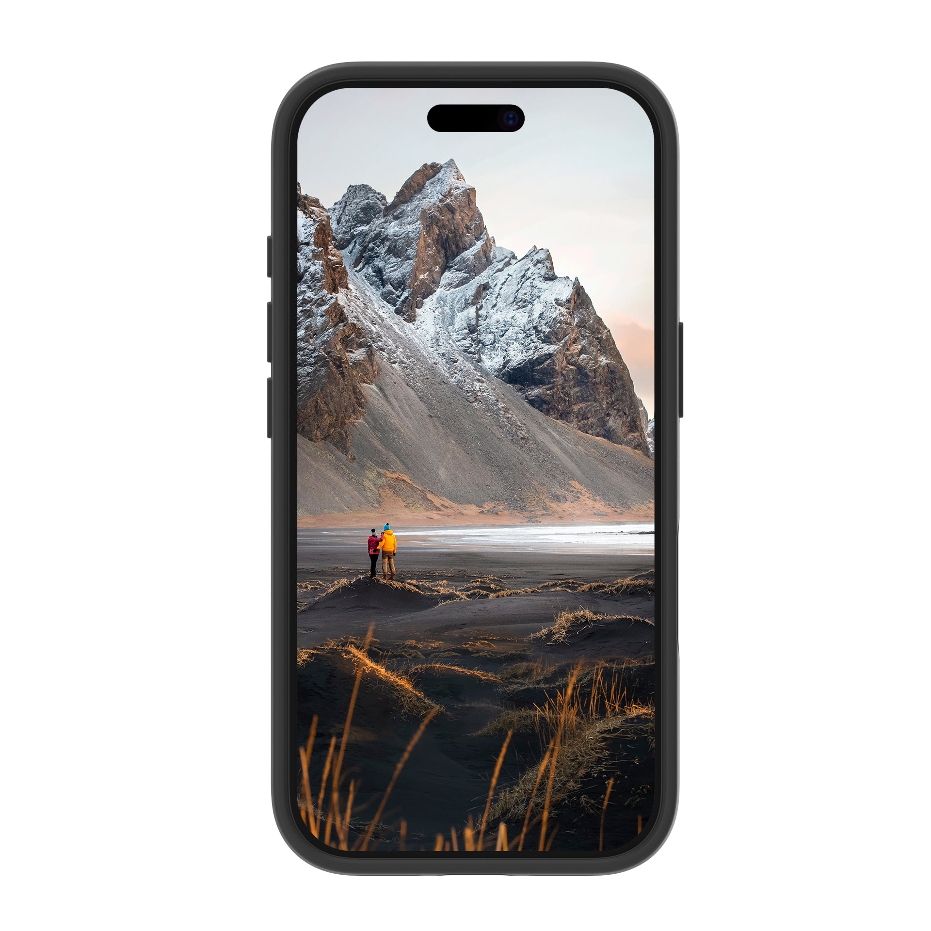 dbramante1928 Iceland Ultra Backcover – für Apple iPhone 16, mit Ständer, Recycling-Kunststoff, Schwarz
