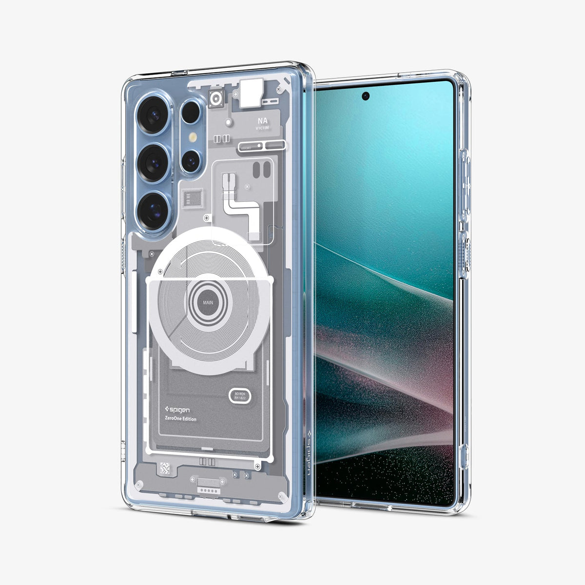 Spigen Ultra Hybrid MagFit – Backcover – für Samsung Galaxy S25 Ultra, PC+TPU, Weiss, bis 1,2 m Sturzsicher