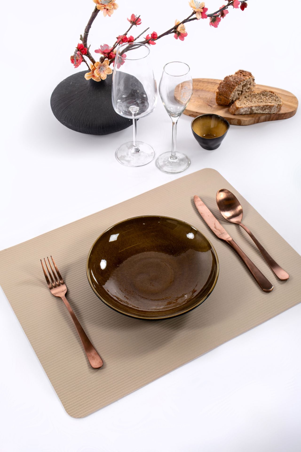 Tiseco Tischset RIBBO – PVC, Sand, 45 × 33 cm