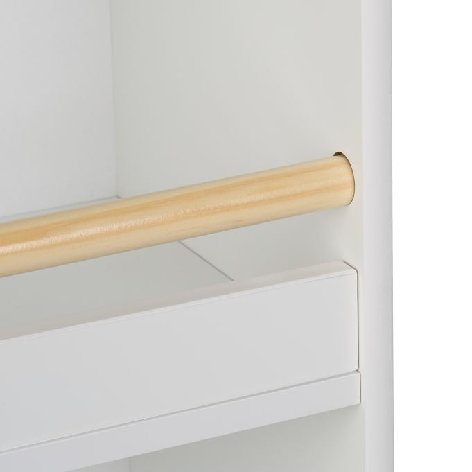 Relaxdays Bücherregal – 3 Böden – 50 × 24 × 95,5 cm – 15 kg – weiss/hellbraun – Faserplatte/Holz