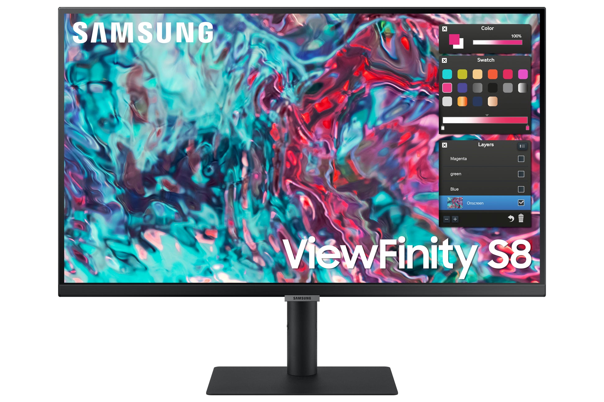 Samsung S27B800TGU – Monitor, 27", 3840 × 2160 (UHD 4K), IPS, 60 Hz, 350 cd/m², Schwarz