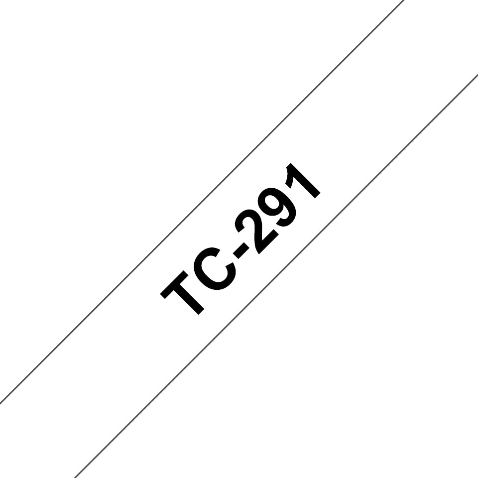Brother Schriftband – 9 mm × 7,7 m, weiss, schwarz