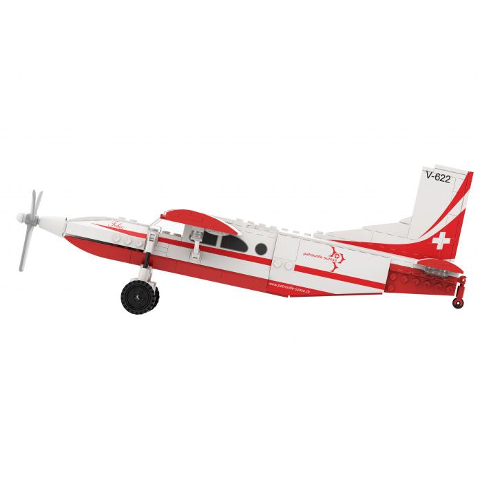 ACE Pilatus PC-6 Starrflügelflugzeug-Modell – 221 Teile – vormontiert – ab 8 Jahren – Kunststoff, Rot/Weiss