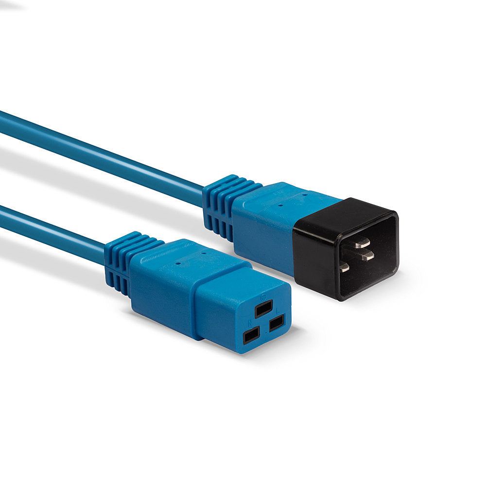 LINDY 2m IEC C19 zu IEC C20 Verlängerungskabel, Blau