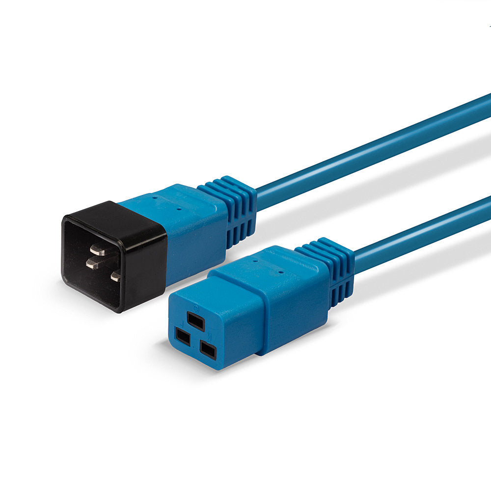 LINDY 2m IEC C19 zu IEC C20 Verlängerungskabel, Blau