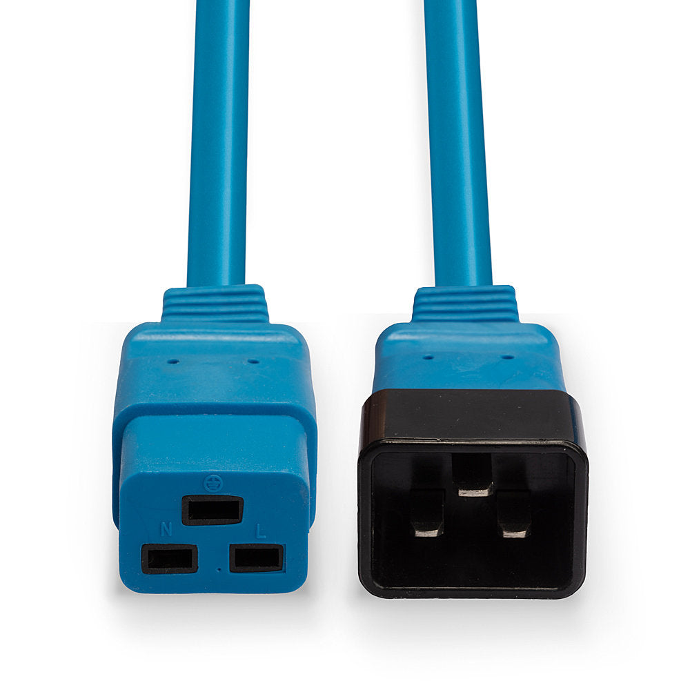 LINDY 2m IEC C19 zu IEC C20 Verlängerungskabel, Blau