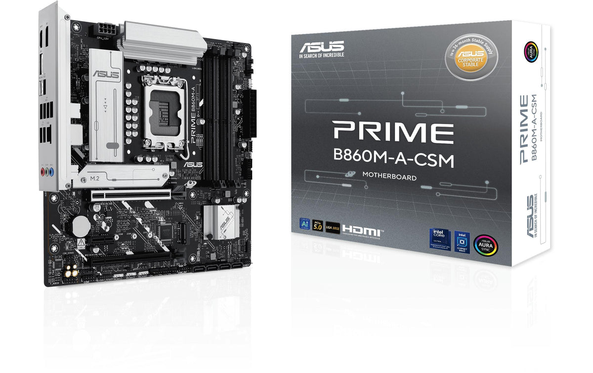 ASUS PRIME B860M-A-CSM – Mainboard – LGA 1851, Intel B860, mATX, DDR5