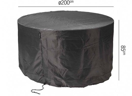 AeroCover Schutzhülle – Ø200 × 85 cm, Schwarz, Ripstop-Polyester