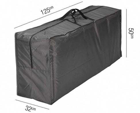 AeroCover Schutzhülle rechteckig 125 × 32 × 50 cm, schwarz, Polyester, wetterfest, für Gartenkissen