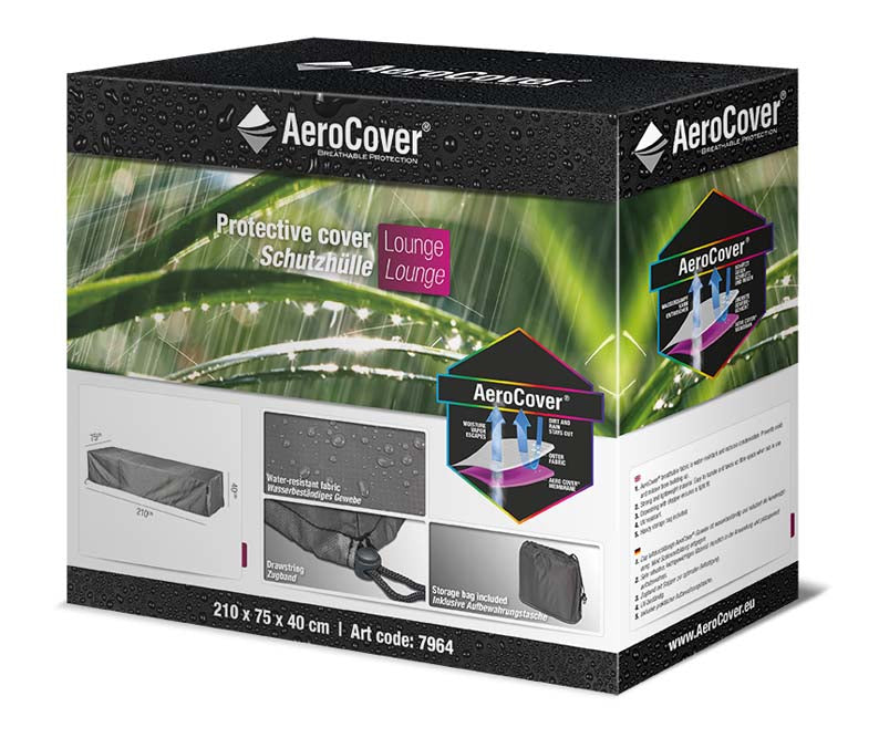 AeroCover Schutzhülle – 210 × 75 × 40 cm, Schwarz, Ripstop-Polyester