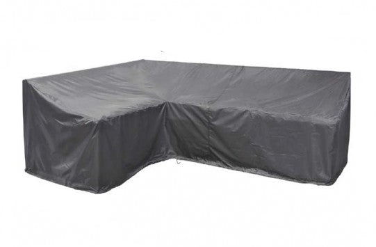 AeroCover Terrassensofaabdeckung L-Form 270 × 210 × 85 cm, H 65/90 cm, Ripstop-Polyester, Schwarz, Wetterfest