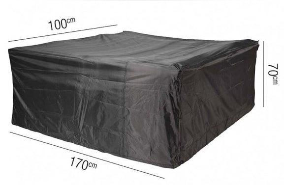 AeroCover Schutzhülle rechteckig 170 × 100 × 70 cm – Schwarz, Polyester, wetterfest, für Lounges