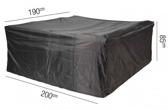 AeroCover Abdeckung für Sitzgruppe – rechteckig 200 × 190 × 85 cm, schwarz, Polyester, wasserfest
