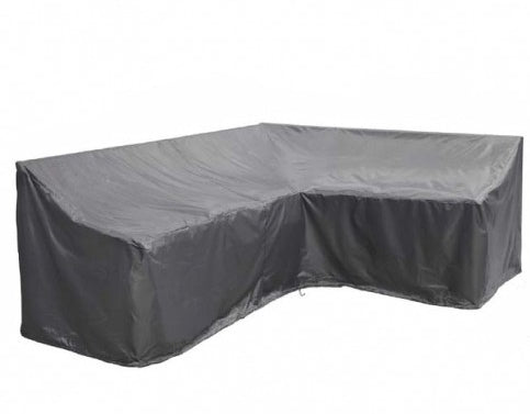 AeroCover Schutzhülle L-Form rechts – 270 × 210 × 85 cm, Höhe 65/90 cm, Schwarz, Ripstop-Polyester