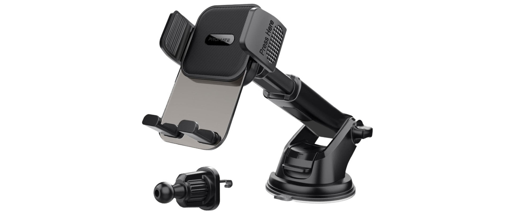 Promate Transhold-ext – Foto-/Video-Griff – erweiterbar, 360° drehbar – Schwarz