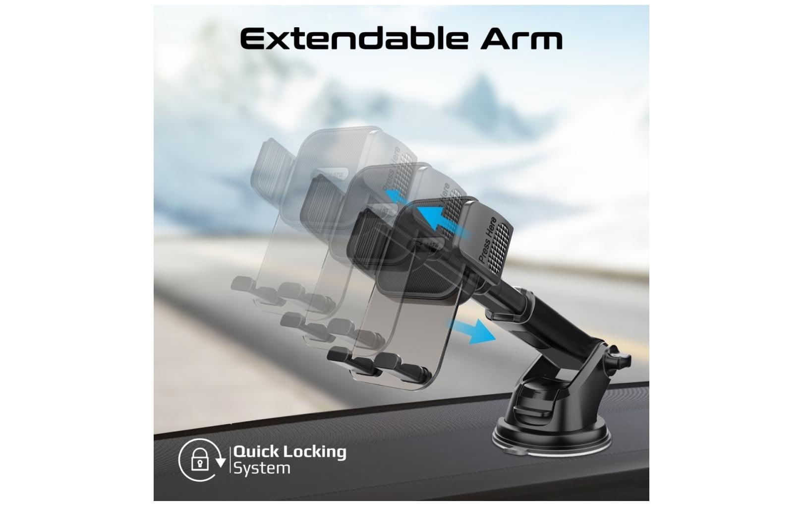 Promate Transhold-ext – Foto-/Video-Griff – erweiterbar, 360° drehbar – Schwarz
