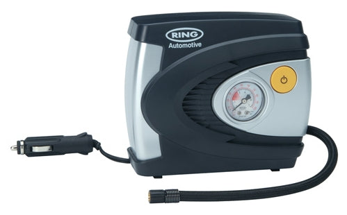 Ring RAC610 Luftkompressor – 12 V – 85 W – Betriebsdruck 7 bar – inkl. 3 Adapter