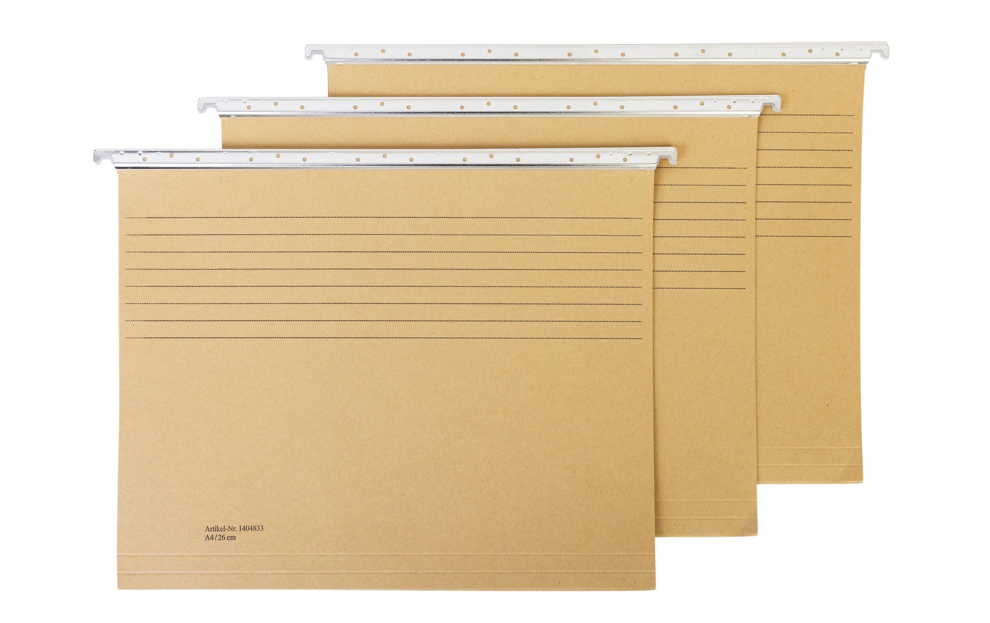 Office focus Hängemappe – für A4, Bodenbreite 260 mm, Braun, Karton, 50 Stk.