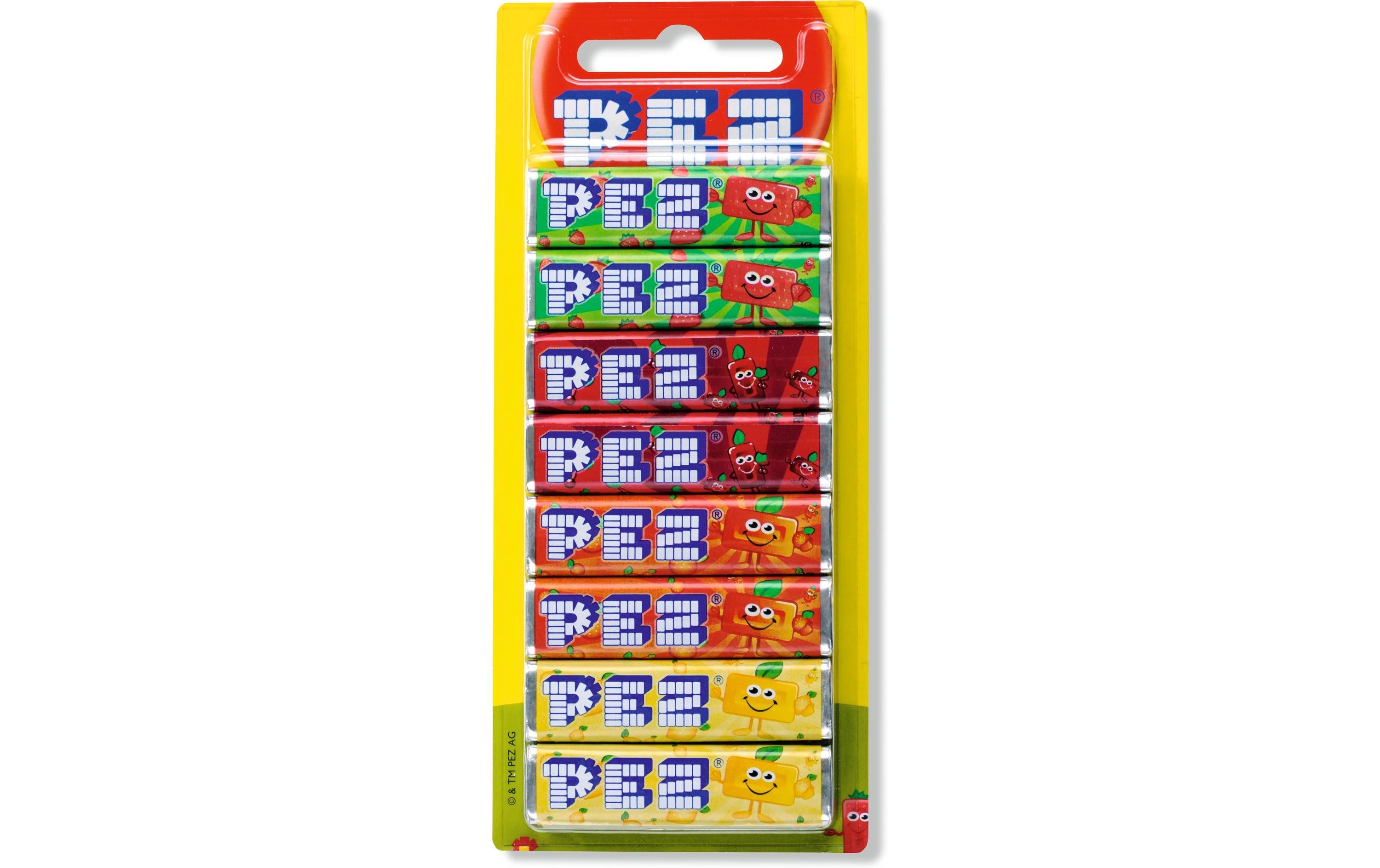 PEZ Nachfüller Blister Fruchtgummi – glutenfrei – 8 × 8,5 g