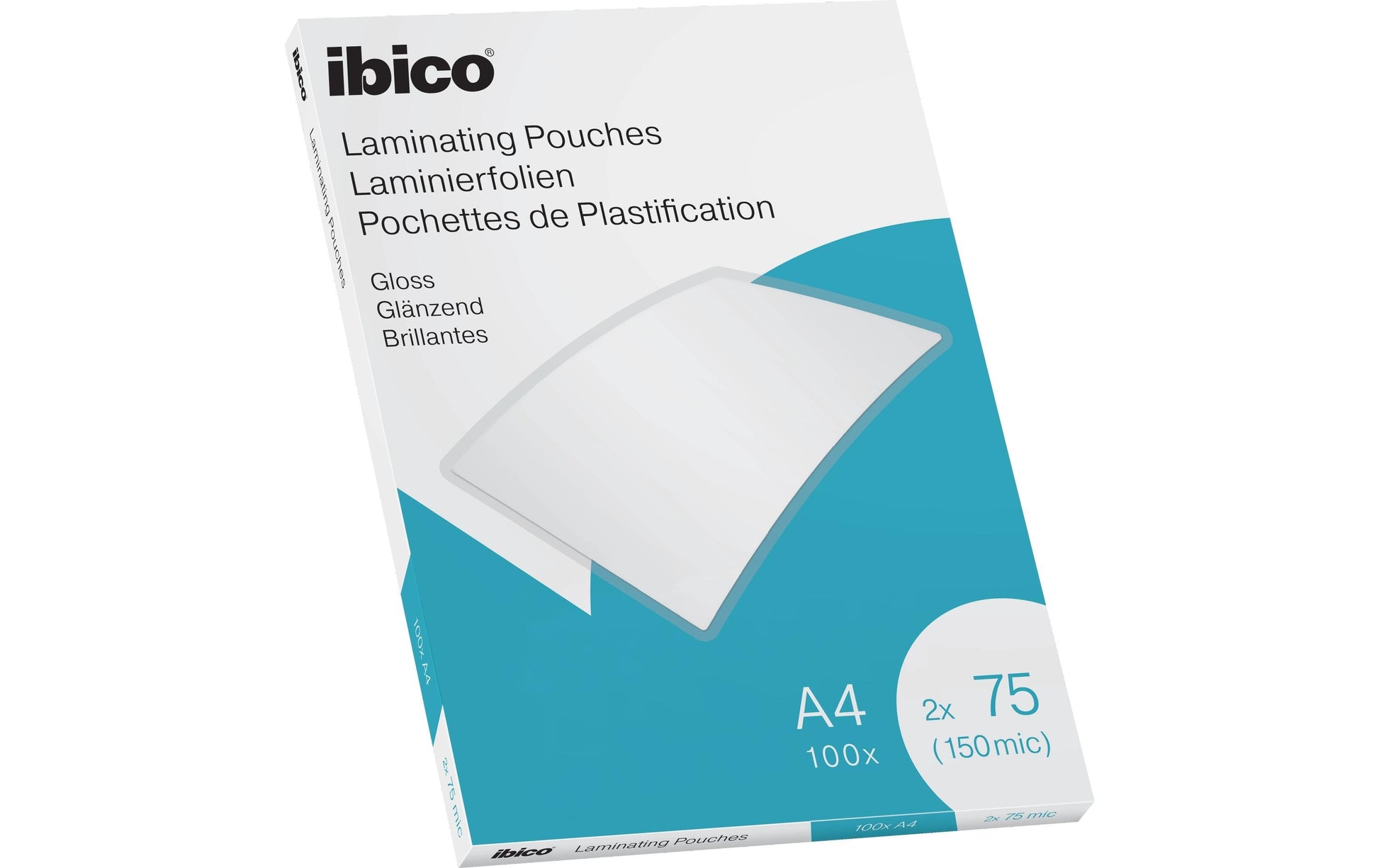Ibico Laminierfolien A4, glänzend – 75 µm, 216 × 303 mm, 100 Stk.