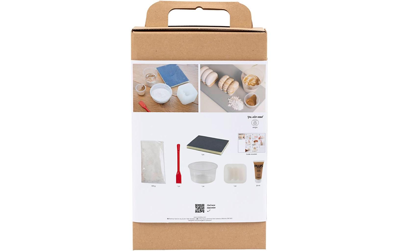 Creativ Company Giessharz-Set – Skulptur – 200 g – lufthärtend – beige/weiss