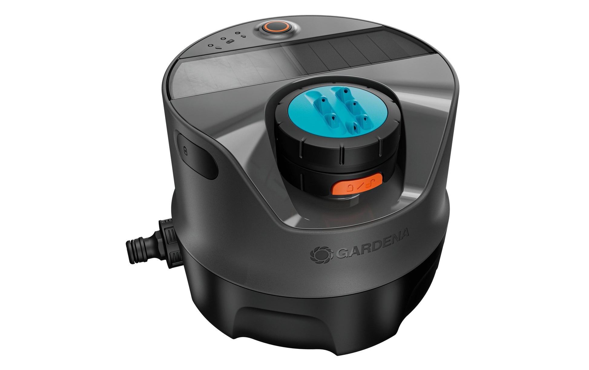 Gardena AquaPrecise – Kreisförmiger Sprinkler, Sprühbereich 2,5–10 m, Flächenabdeckung 320 m², Schwarz/Grün