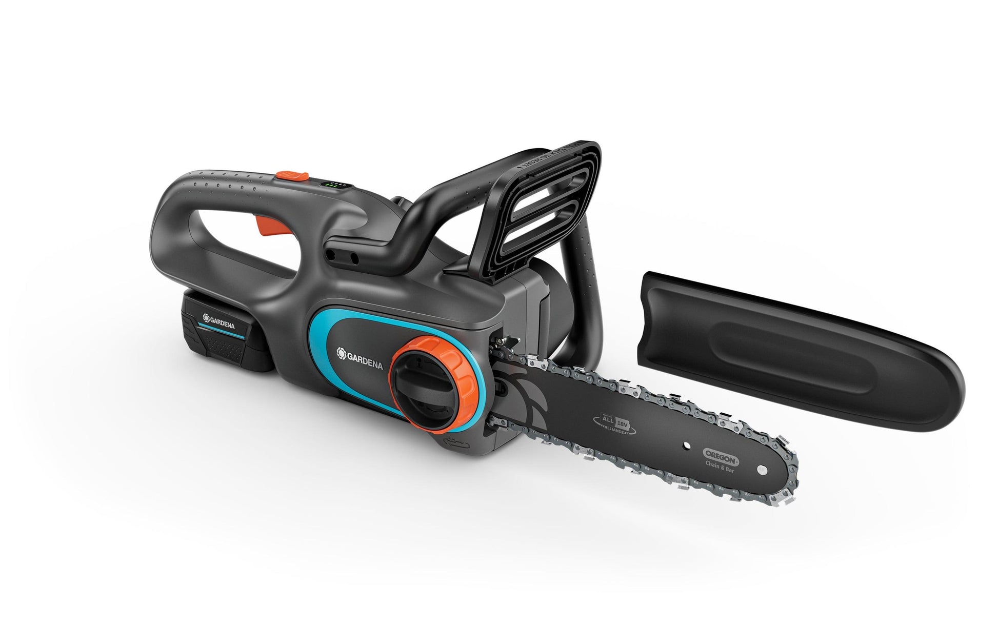 Gardena PowerSaw Akku-Kettensäge – 18 V – Schwertlänge 25 cm – inkl. Akku & Ladegerät – POWER FOR ALL