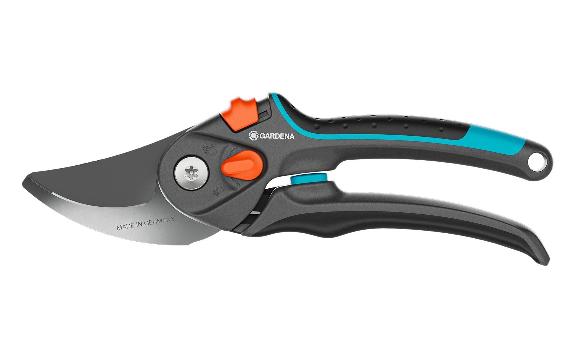 Gardena PremiumCut pro flex – Gartenschere 24 mm, Kunststoff, Bypass, Sicherheitssperre, Schwarz/Blau, 1 Stk.