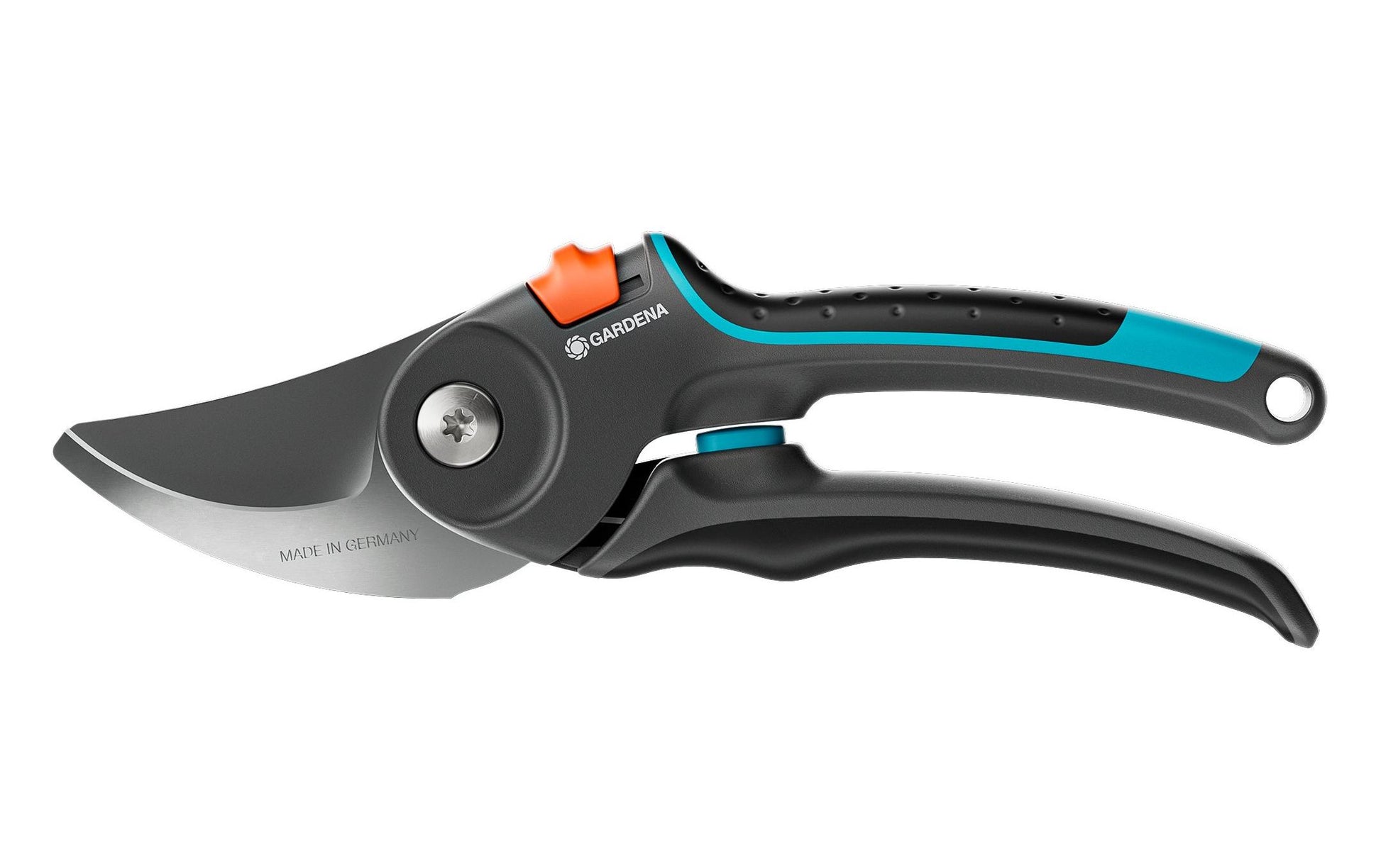 Gardena PremiumCut pro 12251-20 – Gartenschere 24 mm, Kunststoffgriff, Sicherheitssperre, schwarz/blau, 1 Stk.