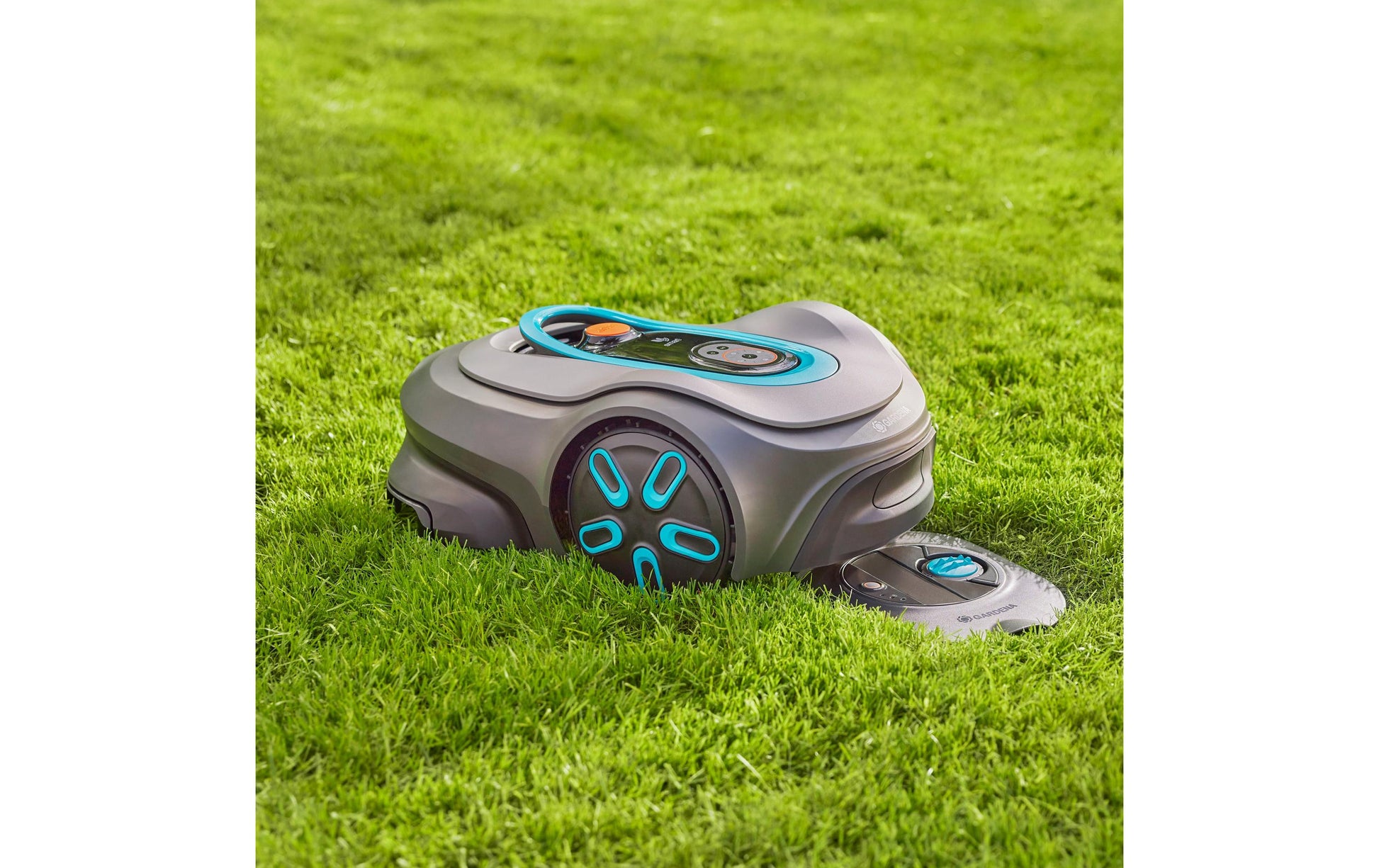 Gardena AquaPrecise Bewässerungssystem – Reichweite 10 m, Abdeckung 320 m², Schwarz/Grün