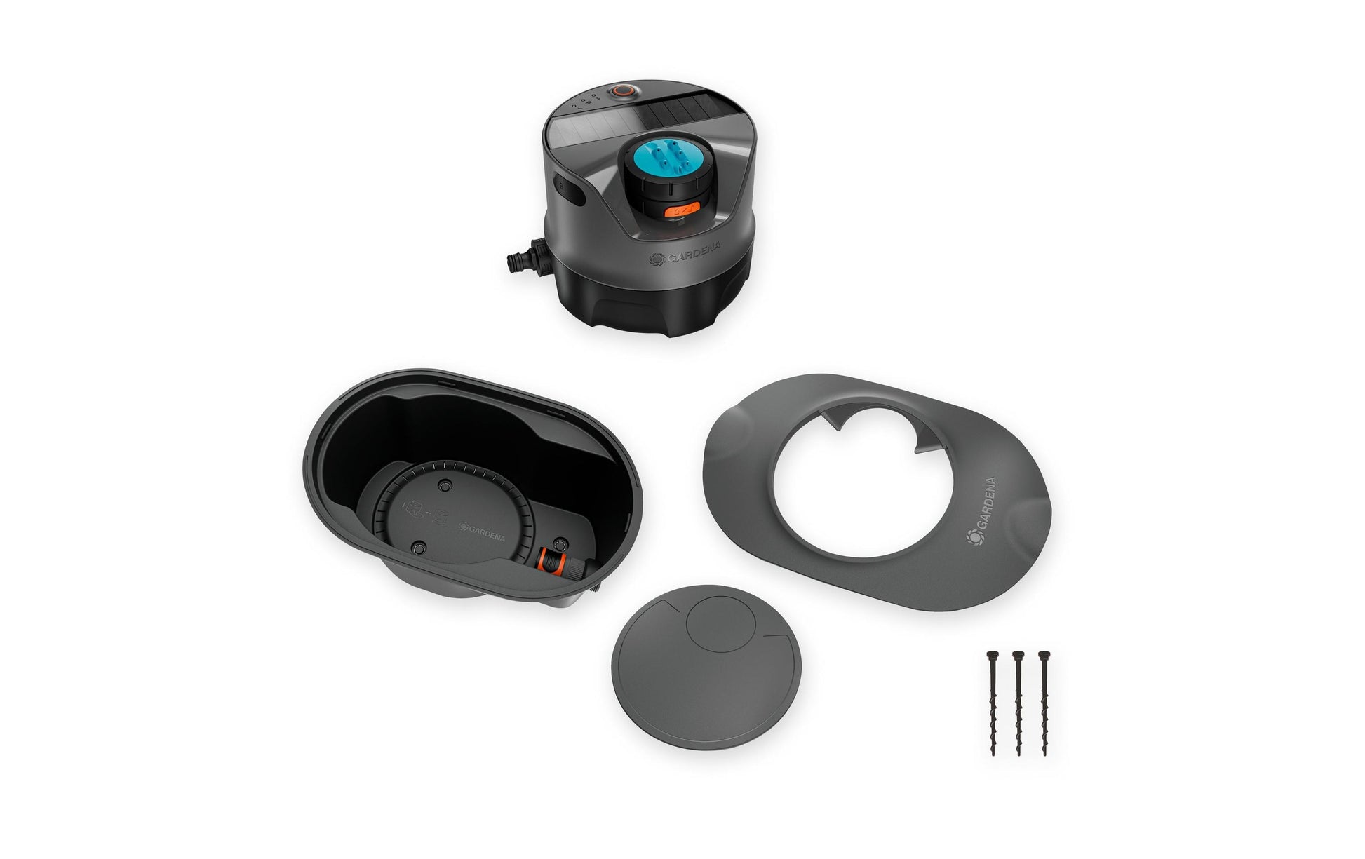Gardena AquaPrecise Bewässerungssystem – Reichweite 10 m, Abdeckung 320 m², Schwarz/Grün