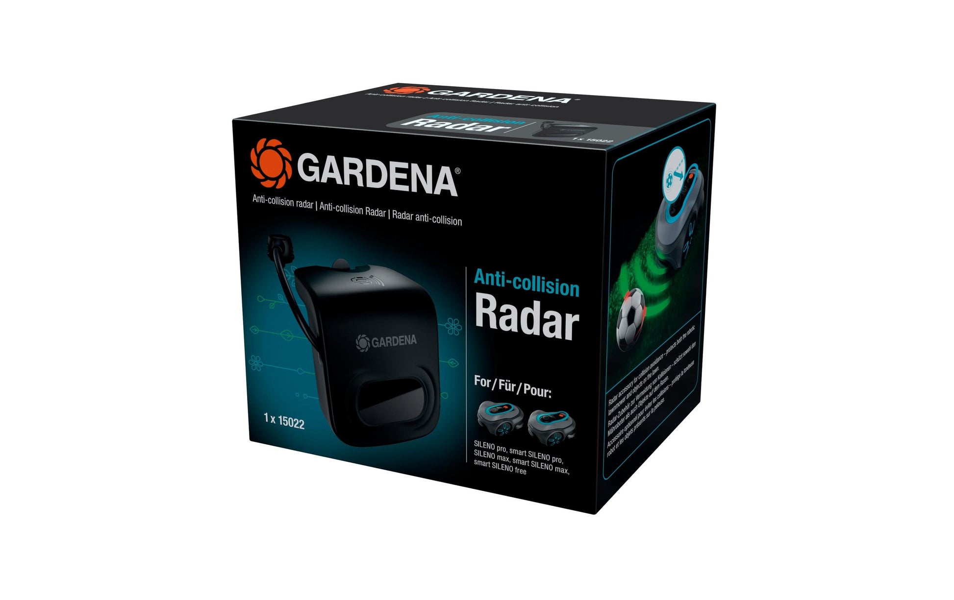 Gardena Antikollisionssystem 15022-20 – Kunststoff, schwarz, 1 Stk. – für SILENO pro