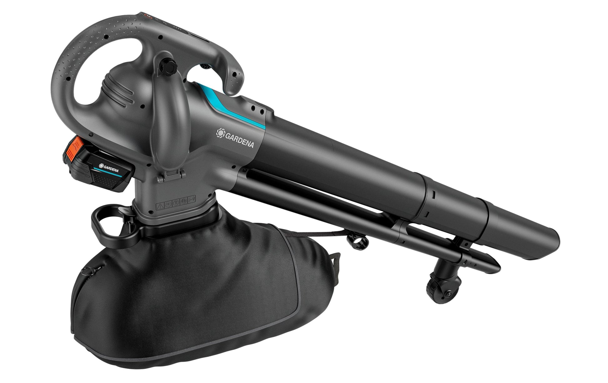 Gardena PowerJet 18V P4A Akku-Gebläse-Sauger – 18 V – 200 km/h – 2,5 Ah & Fangsack – POWER FOR ALL