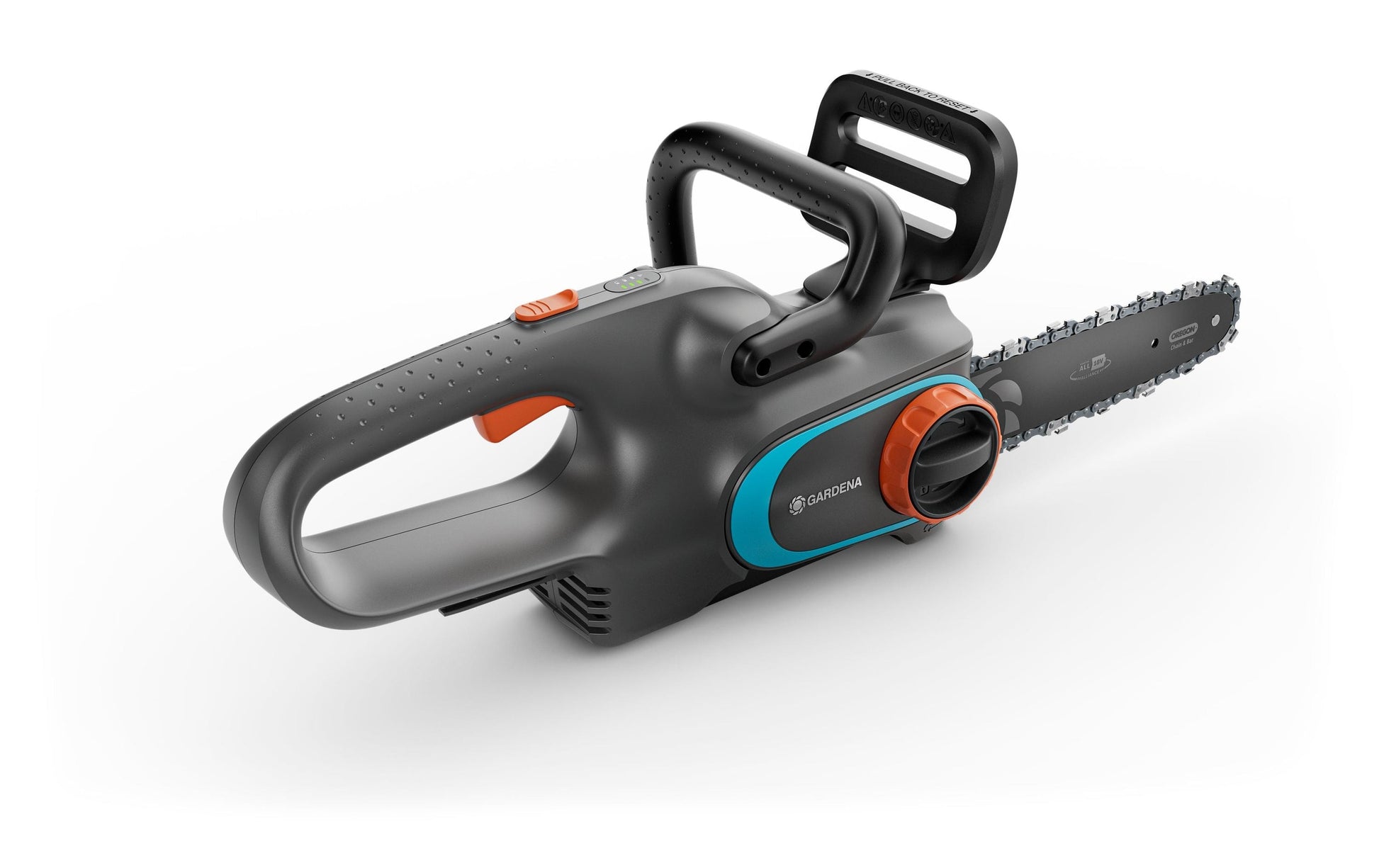 Gardena Akku-Kettensäge – 18 V – Schwertlänge 250 mm – Solo – POWER FOR ALL