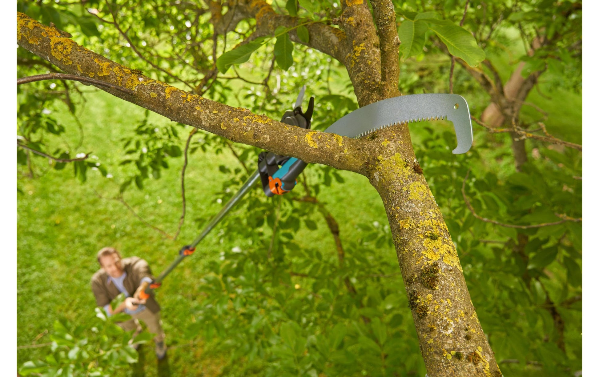 Gardena StarCut pro L Set – Baumschneider Schnittdurchmesser 32 mm, Teleskopgriff, Länge 1720 mm
