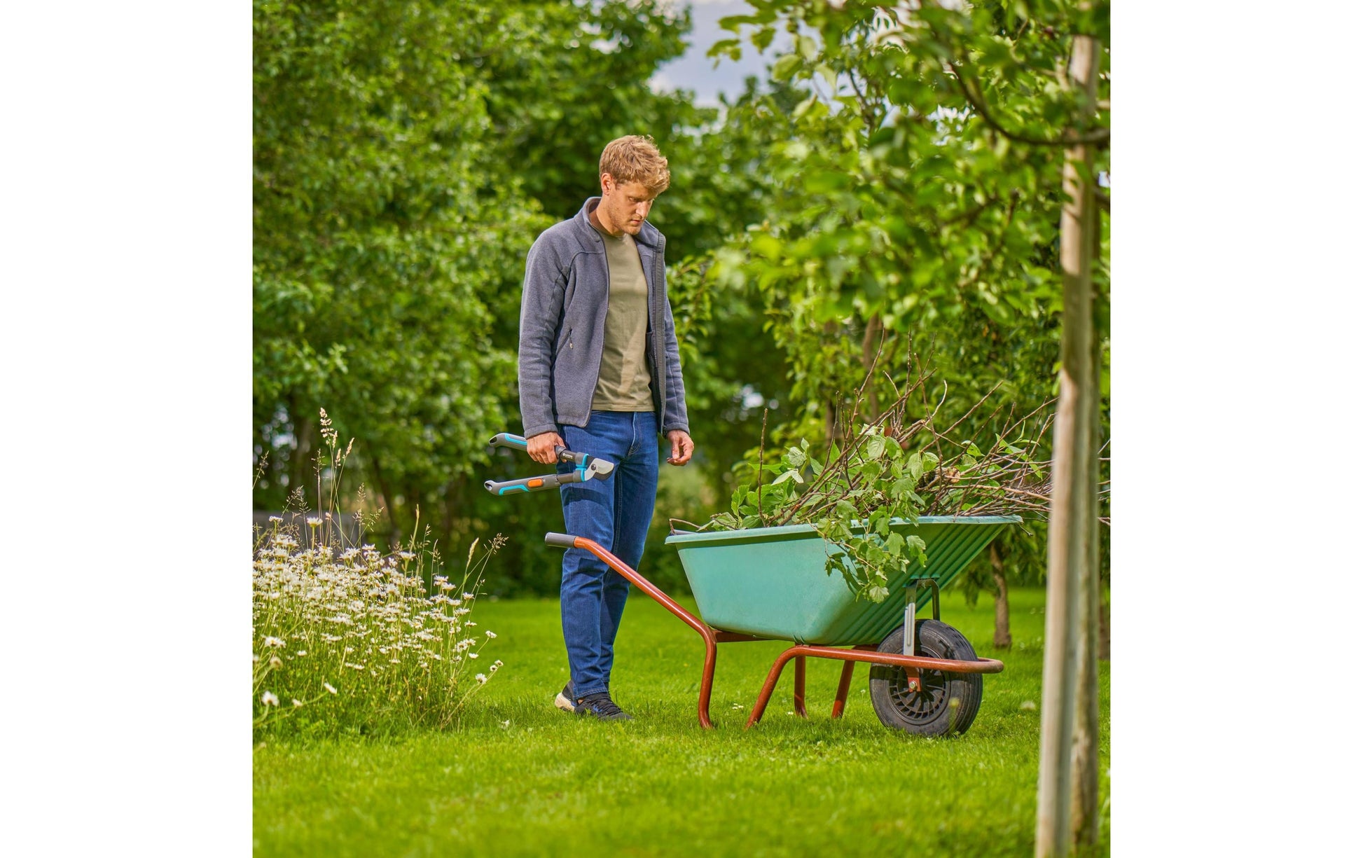 Gardena TeleCut pro S – Baumschere 50 mm, Bypass, Stahl, Schwarz