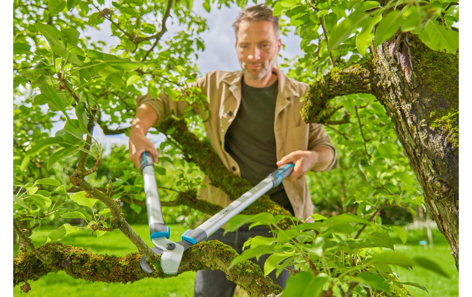 Gardena EasyCut L – Astschere 45 mm, Stahl, Bypass, Grün, Grau
