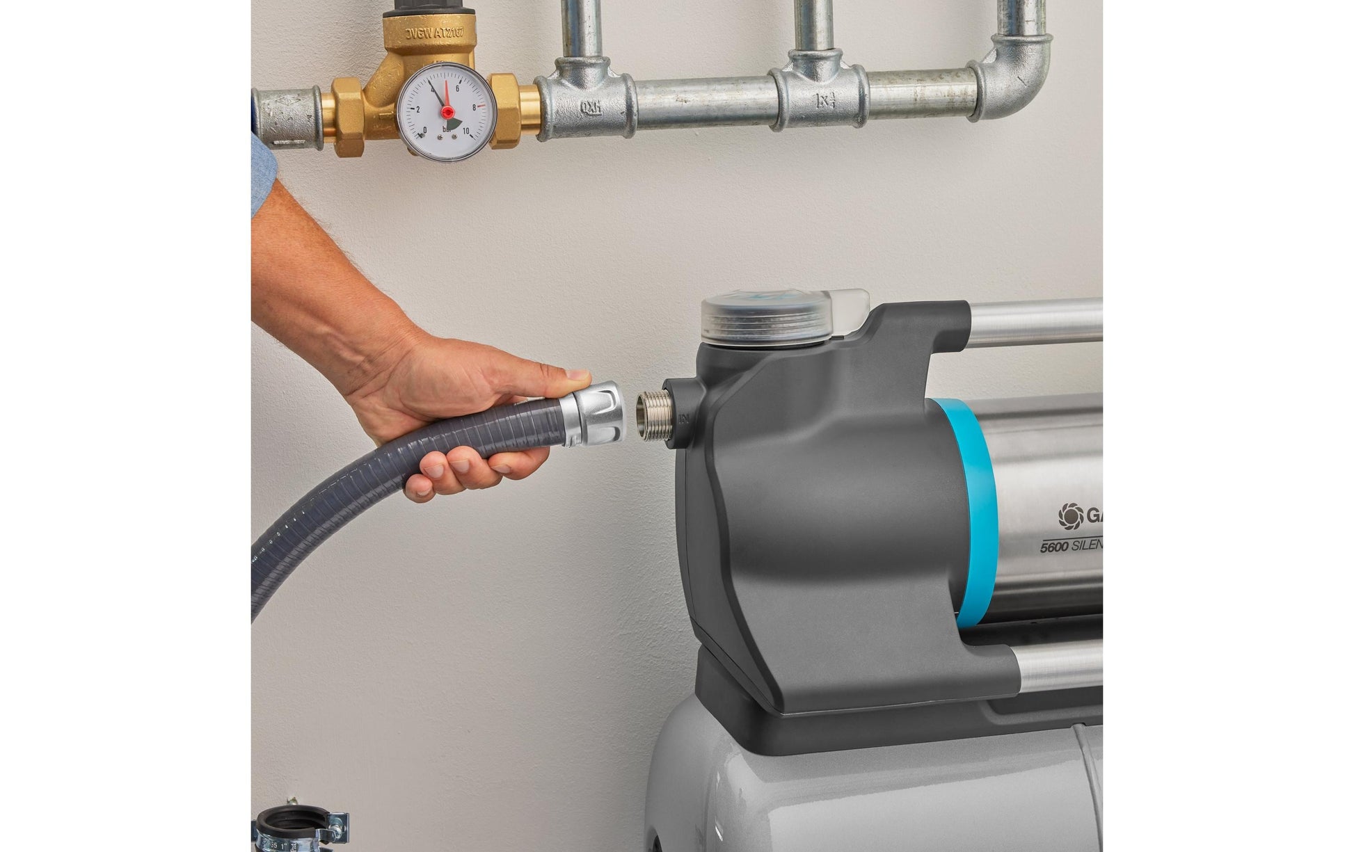 Gardena Sauggarnitur – Ø 25 mm × 4 m, Schwarz, für Wasserpumpen