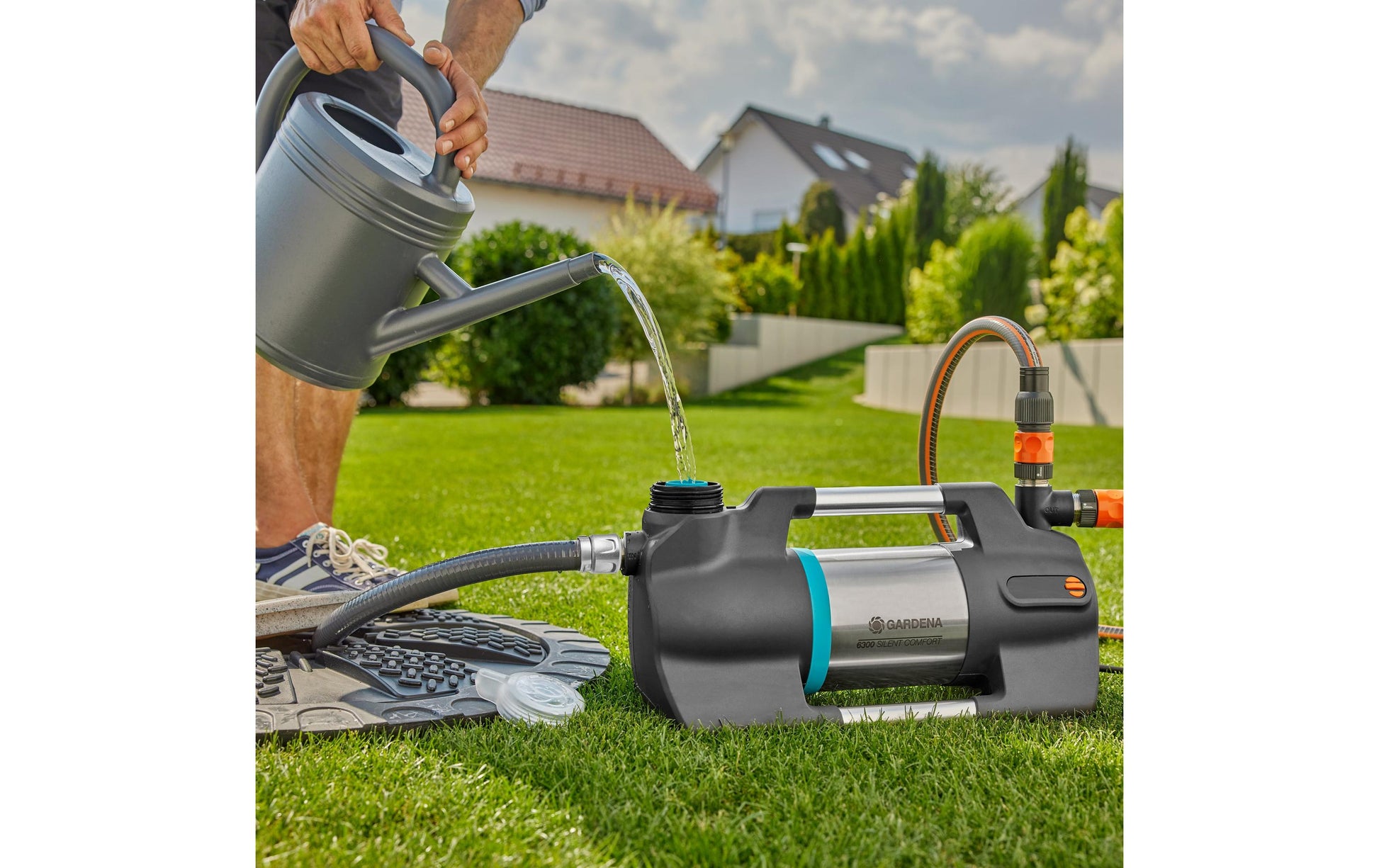 Gardena Sauggarnitur – Ø 25 mm × 4 m, Schwarz, für Wasserpumpen